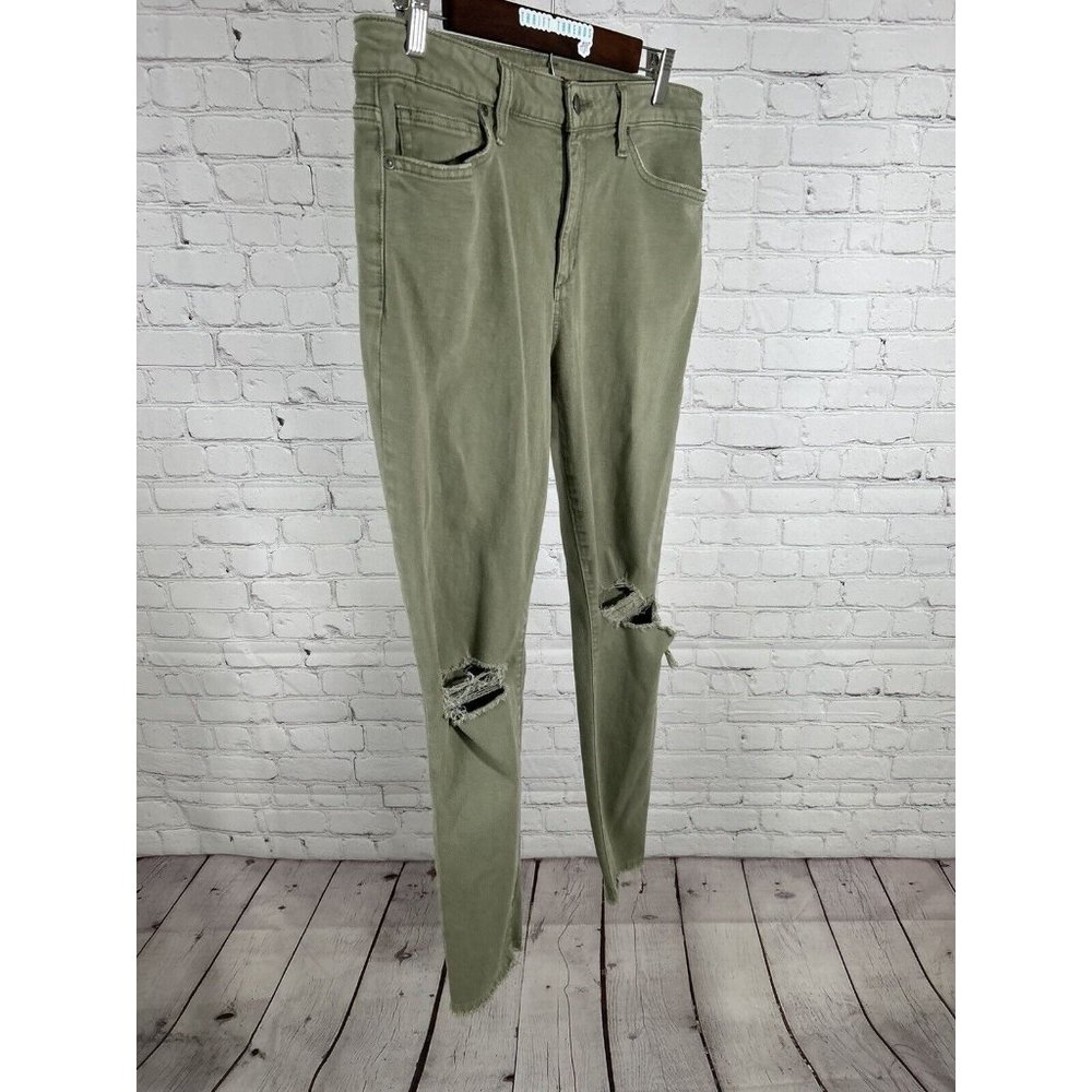 Joe's Jeans Military Green Distressed Skinny Ankle Mid Rise Jeans Pants (30x28) - Picture 2 of 13